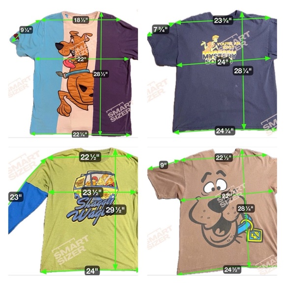 Bundle (4) Rare Scooby Doo Vintage Y2K Shirt Size XL Multi Color Stitched Lot - Picture 3 of 12